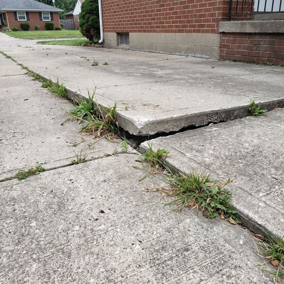Heaving driveway